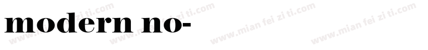modern no字体转换